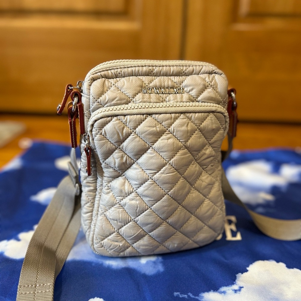 MZ Wallace Quilted Beige Metro Crossbody